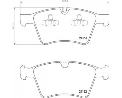 Brake Pad Set, disc brake P 50 115 Brembo, Image 2