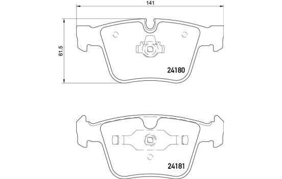 Brake Pad Set, disc brake P 50 116 Brembo, Image 2