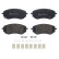 Brake Pad Set, disc brake P 50 144 Brembo, Thumbnail 2