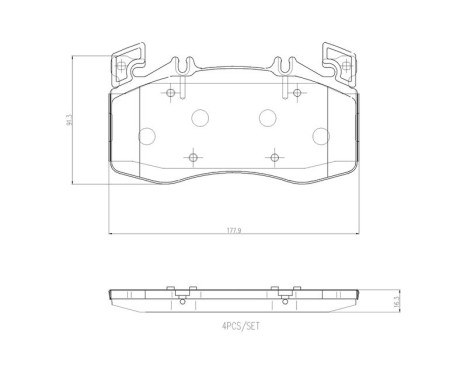 Brake pad set, disc brake P 50 163 Brembo, Image 4