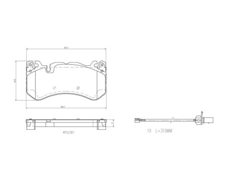 Brake pad set, disc brake P 50 164 Brembo, Image 4