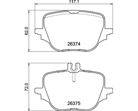Brake pad set, disc brake P 50 169 Brembo, Image 4