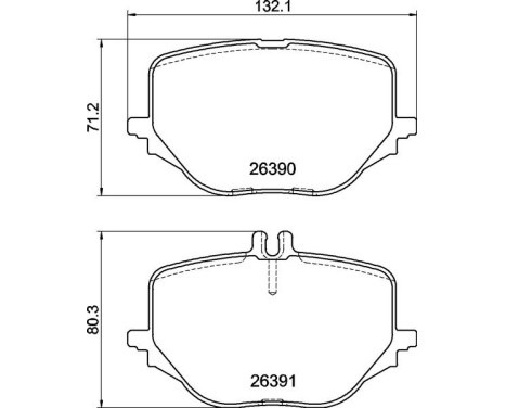 Brake pad set, disc brake P 50 170 Brembo, Image 4