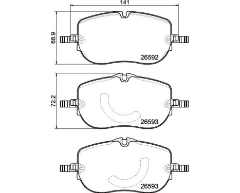 Brake pad set, disc brake P 50 173 Brembo, Image 4