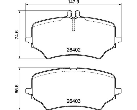 Brake pad set, disc brake P 50 176 Brembo, Image 4