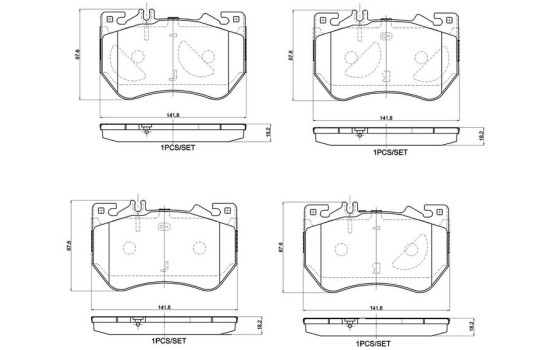 Brake pad set, disc brake P 50 180 Brembo, Image 4