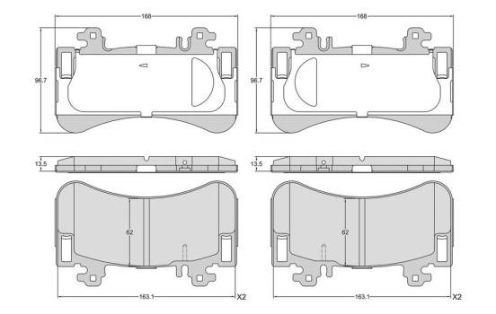 Brake pad set, disc brake P 50 183 Brembo, Image 4