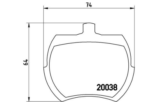 Brake Pad Set, disc brake P 52 002 Brembo, Image 2