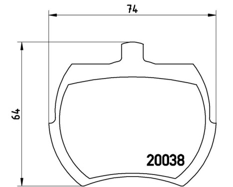 Brake Pad Set, disc brake P 52 002 Brembo, Image 3