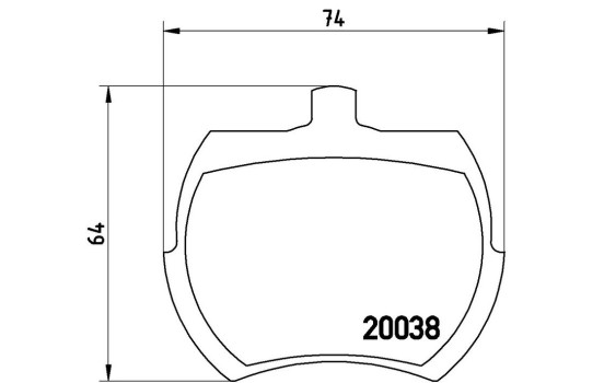 Brake Pad Set, disc brake P 52 002 Brembo, Image 3
