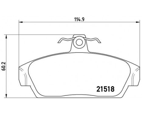 Brake Pad Set, disc brake P 52 015 Brembo, Image 2