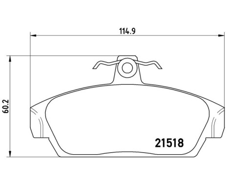 Brake Pad Set, disc brake P 52 015 Brembo, Image 3