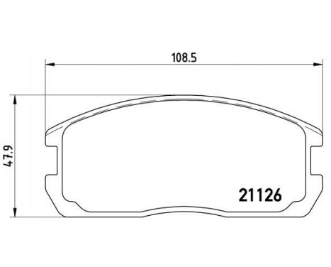 Brake Pad Set, disc brake P 54 009 Brembo, Image 2