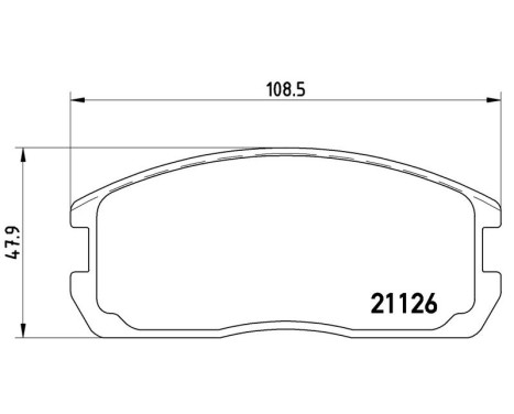 Brake Pad Set, disc brake P 54 009 Brembo, Image 3