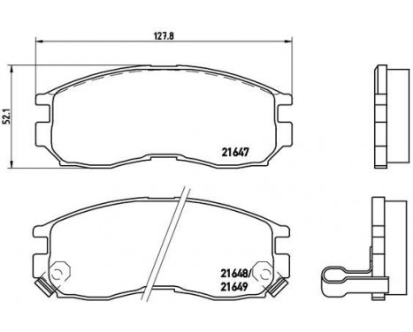 Brake Pad Set, disc brake P 54 014 Brembo, Image 2