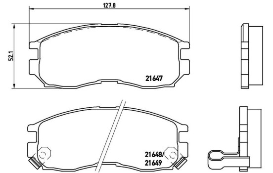 Brake Pad Set, disc brake P 54 014 Brembo, Image 3