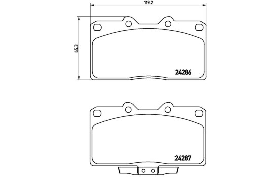 Brake Pad Set, disc brake P 54 019 Brembo, Image 2