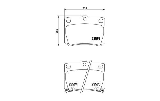 Brake Pad Set, disc brake P 54 026 Brembo, Image 2