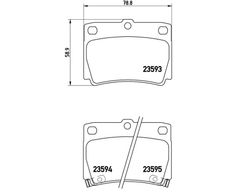 Brake Pad Set, disc brake P 54 026 Brembo, Image 3
