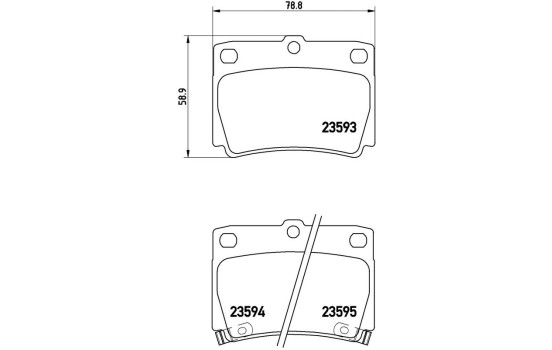Brake Pad Set, disc brake P 54 026 Brembo, Image 3