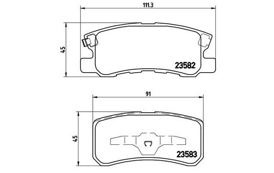 Brake Pad Set, disc brake P 54 031 Brembo, Image 2