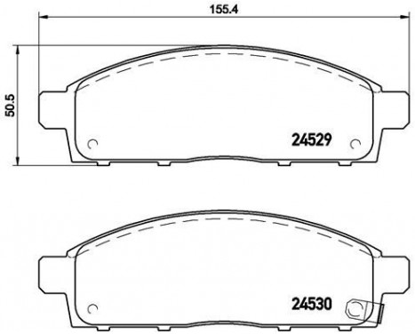 Brake Pad Set, disc brake P 54 038 Brembo, Image 2