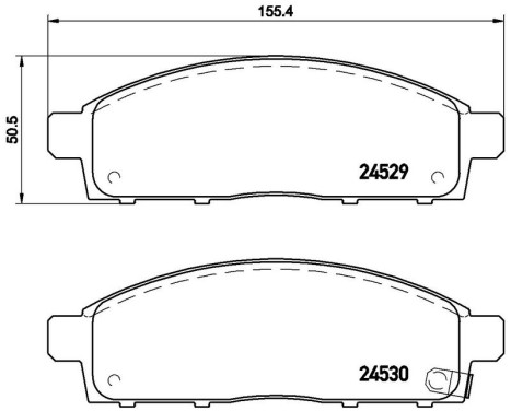 Brake Pad Set, disc brake P 54 038 Brembo, Image 3