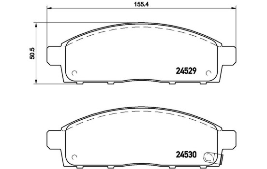 Brake Pad Set, disc brake P 54 038 Brembo, Image 3