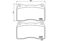 Brake pad set, disc brake P 54 039X Brembo