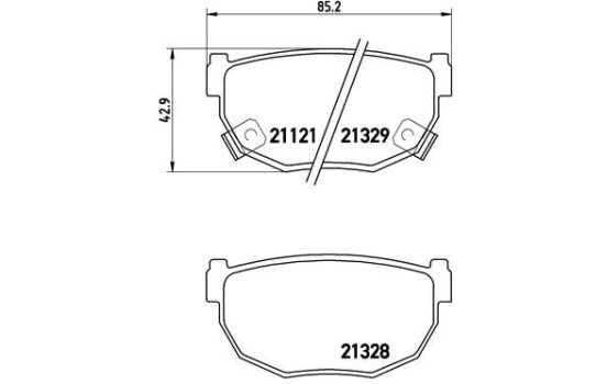 Brake Pad Set, disc brake P 56 010 Brembo, Image 2