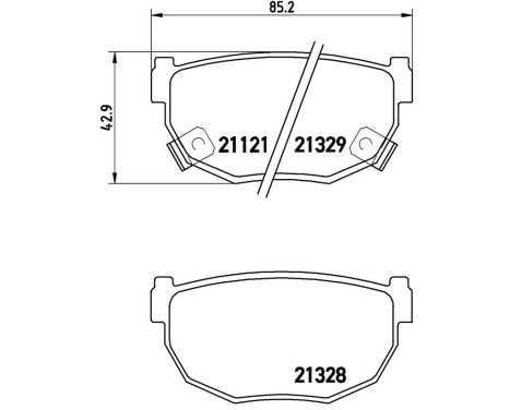 Brake Pad Set, disc brake P 56 010 Brembo, Image 3