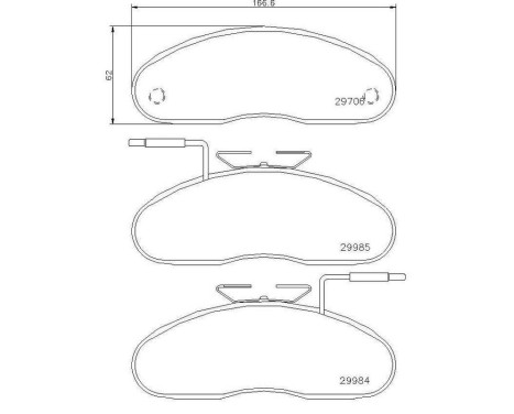 Brake Pad Set, disc brake P 56 019 Brembo, Image 3