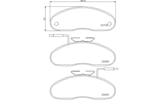 Brake Pad Set, disc brake P 56 019 Brembo, Image 3