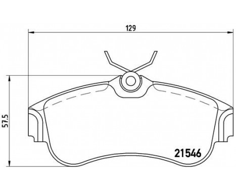 Brake Pad Set, disc brake P 56 022 Brembo, Image 2