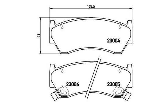 Brake Pad Set, disc brake P 56 033 Brembo, Image 2