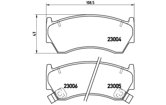 Brake Pad Set, disc brake P 56 033 Brembo, Image 3