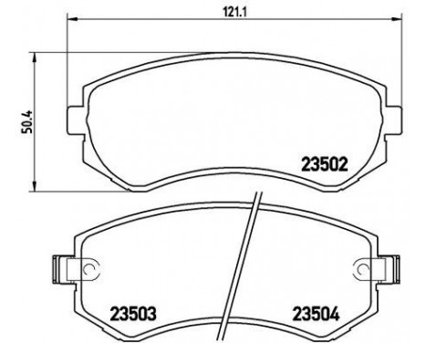 Brake Pad Set, disc brake P 56 039 Brembo, Image 2