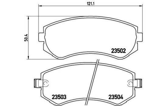 Brake Pad Set, disc brake P 56 039 Brembo, Image 2