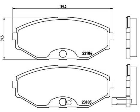 Brake Pad Set, disc brake P 56 045 Brembo, Image 2