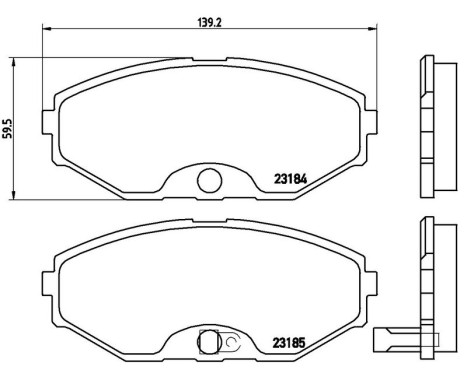 Brake Pad Set, disc brake P 56 045 Brembo, Image 3
