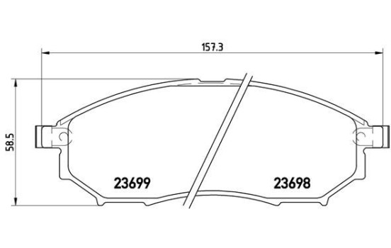 Brake Pad Set, disc brake P 56 058 Brembo, Image 2