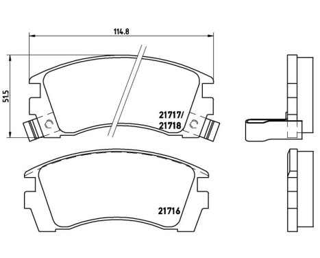 Brake Pad Set, disc brake P 56 064 Brembo, Image 3