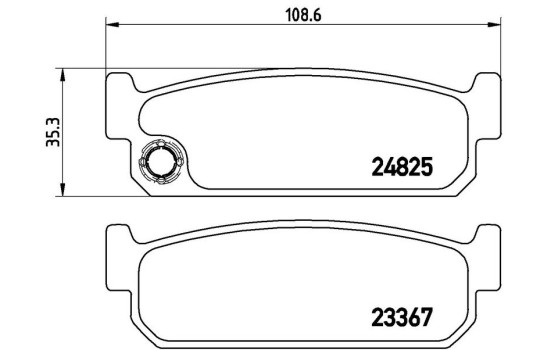Brake Pad Set, disc brake P 56 067 Brembo, Image 2