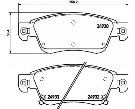 Brake Pad Set, disc brake P 56 080 Brembo, Image 2