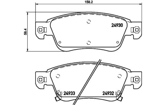 Brake Pad Set, disc brake P 56 080 Brembo, Image 2