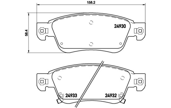 Brake Pad Set, disc brake P 56 080 Brembo, Image 3
