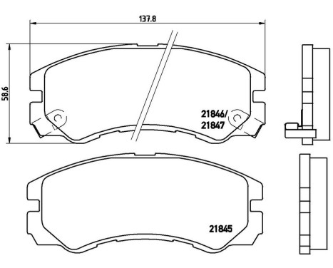 Brake Pad Set, disc brake P 59 020 Brembo, Image 3