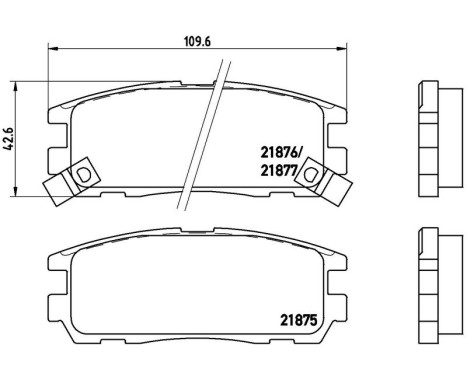 Brake Pad Set, disc brake P 59 021 Brembo, Image 3