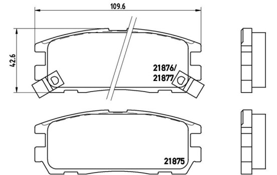 Brake Pad Set, disc brake P 59 021 Brembo, Image 3