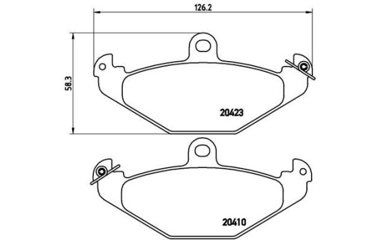 Brake Pad Set, disc brake P 59 026 Brembo, Image 2
